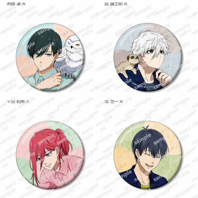 

6CM Hot Anime BLUE LOCK Figures Isagi Yoichi Seishiro Nagi Chigiri Hyoma Cosplay Animal Metal Badge Bag Pins Decor Toy Fans Gift
