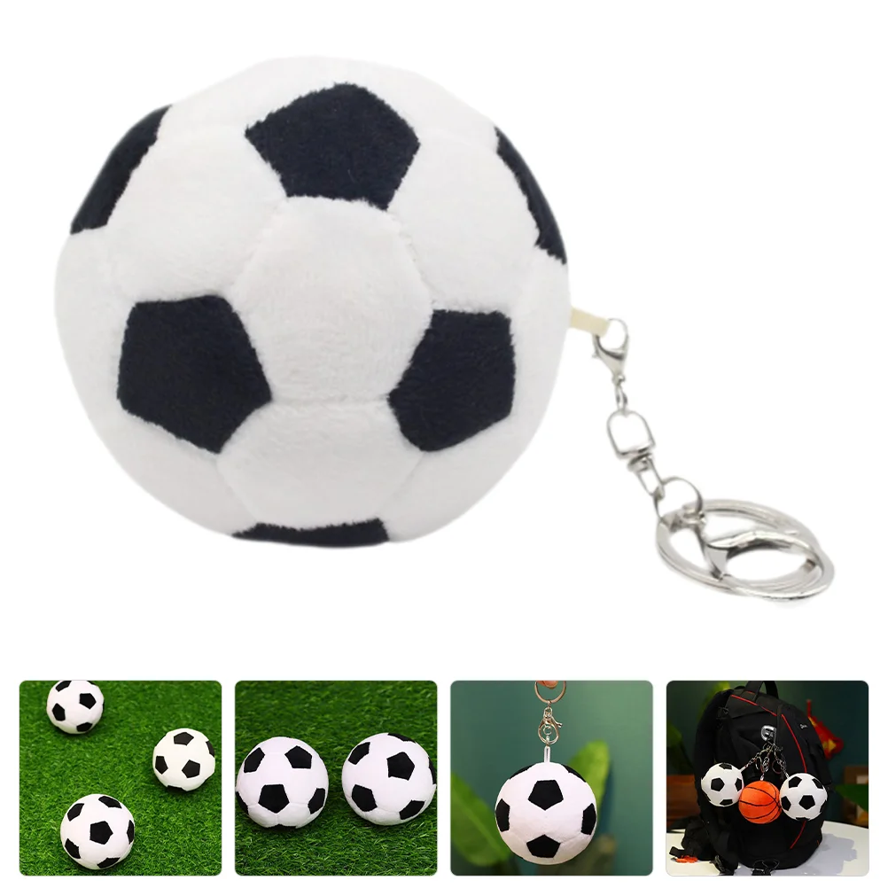 

Womens Basketball Football Keychain Soccer Backpack Keychains Spherical Bag Fluffy Stuffed Miss