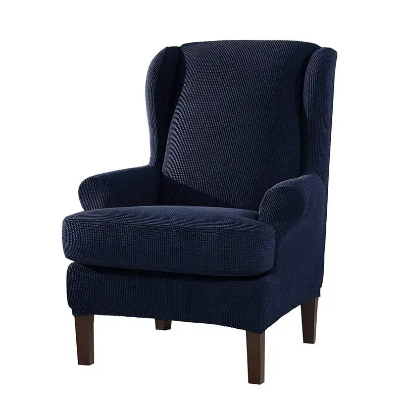 

Spandex Elastic Arm Chairs Wingback Chair Cover Waffle Fabric Wing Back Furniture Protector Stretch Sofa Slipcovers for Living R