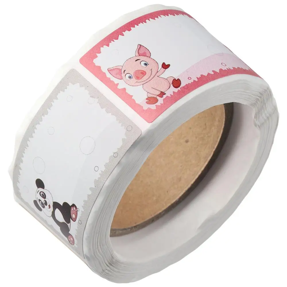 

Самоклеящиеся прямоугольные Мультяшные наклейки с именем животных