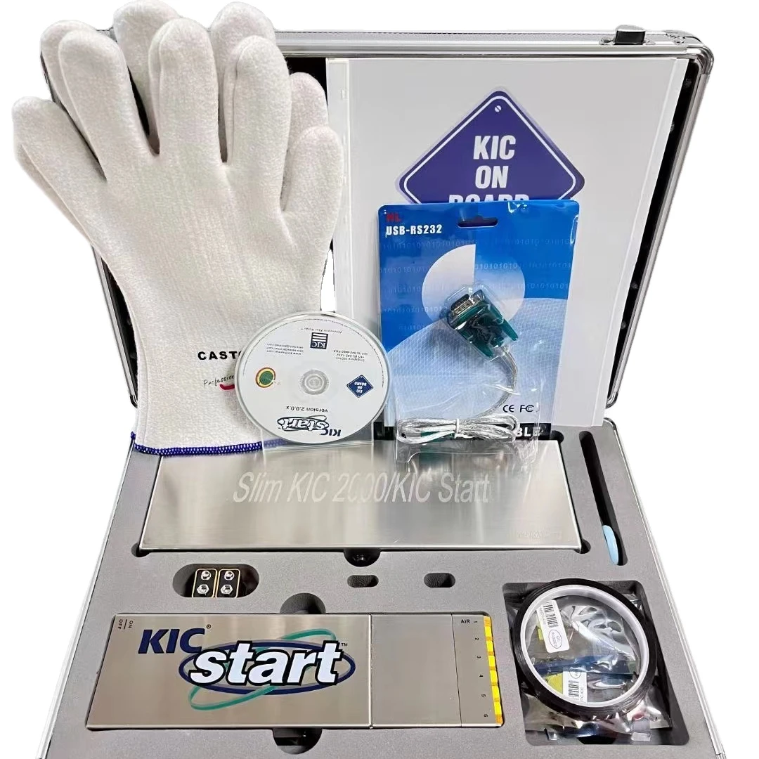 Высококачественный 9-канальный тонкий термопрофиль kic 2000 SMT для духовки kic2000