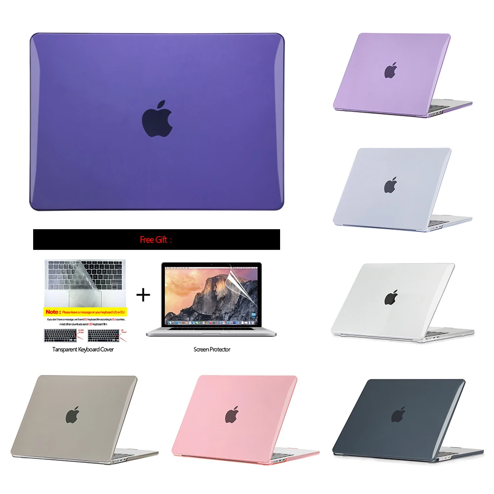 Прозрачный чехол для ноутбука Macbook Air 13,6 M2 A2681 A2337 A2338 M1 Chip 14 A2442, новый чехол с сенсорной панелью для Pro 13 15 16 A2485, чехол