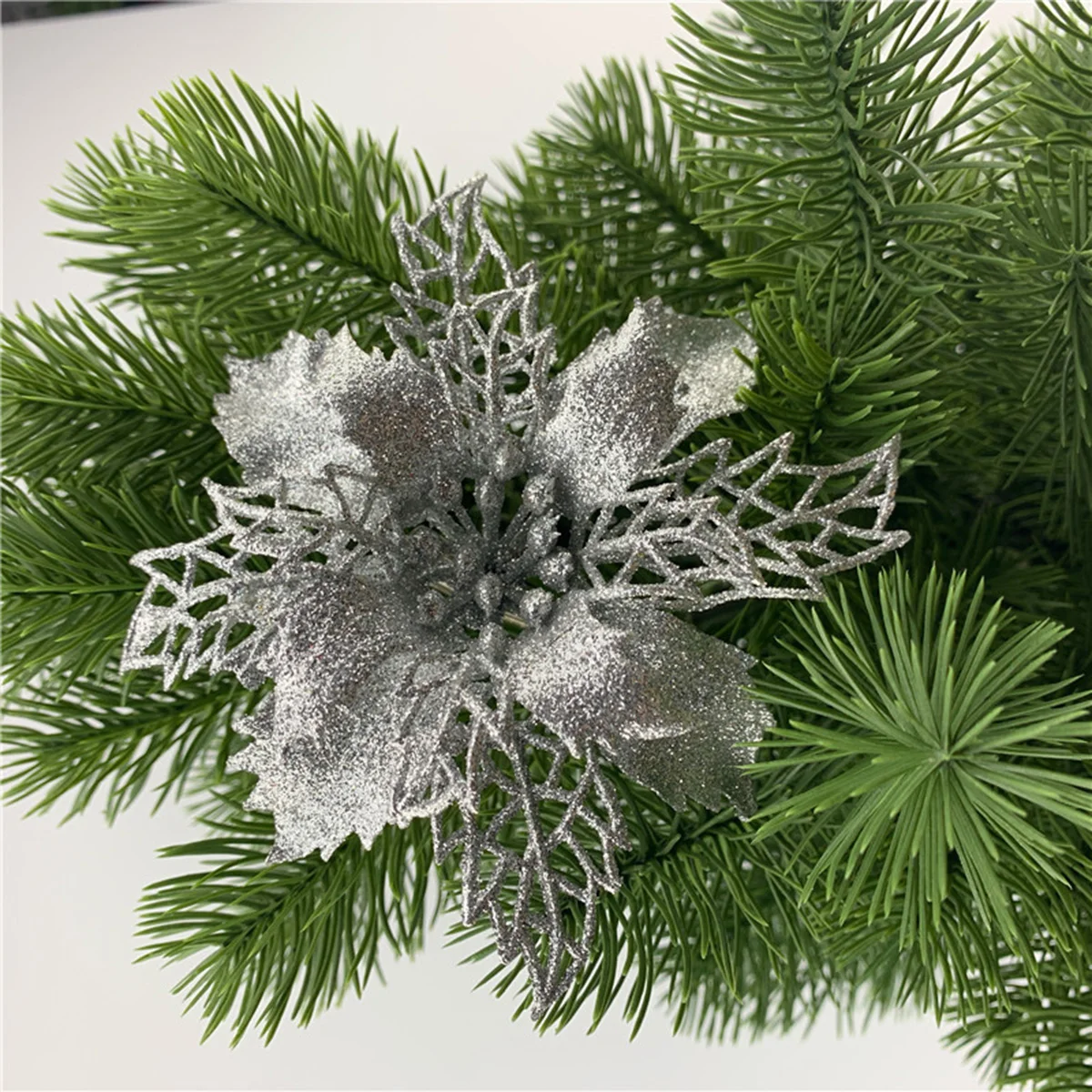 

Party Christmas Flowers Xmas Fake flower Festival Ornament Christmas Flowers Christmas Tree Pendant Decoration