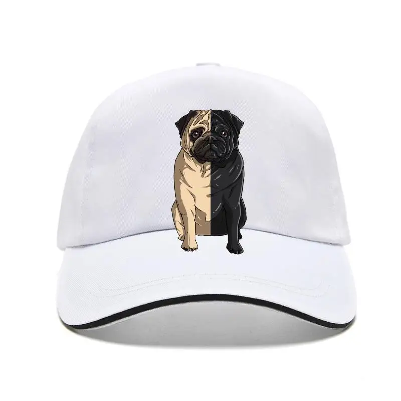 New cap hat Pug In Back &ampap White Dog over en Cotton -3X Uniex Funny Baseball Cap |