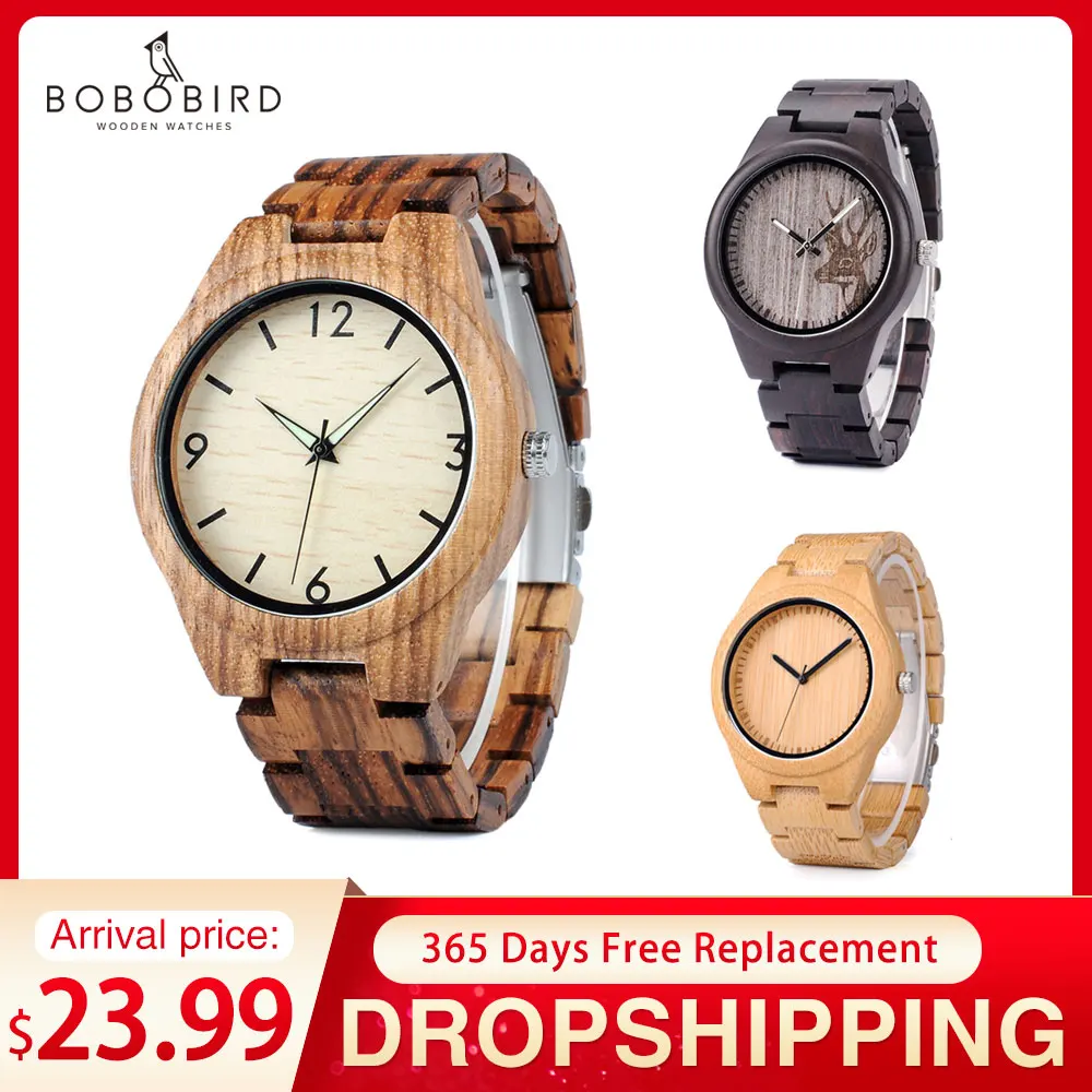 

2022 New Wooden Men Watches Fashion Handmade Wooden Strap Natural Japanese Quartz Movement WristWatch LOGO Customization