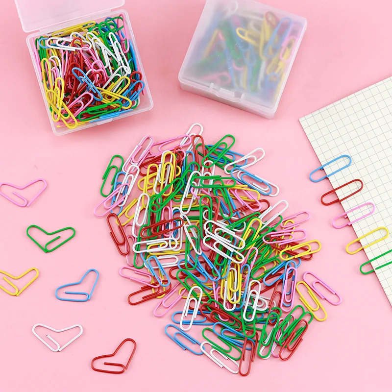 

100 Pcs Accessories Paper Clips Notebook Memo Pad Filing Bookmark Binder Paperclips Student Office Binding Supplies Stationary