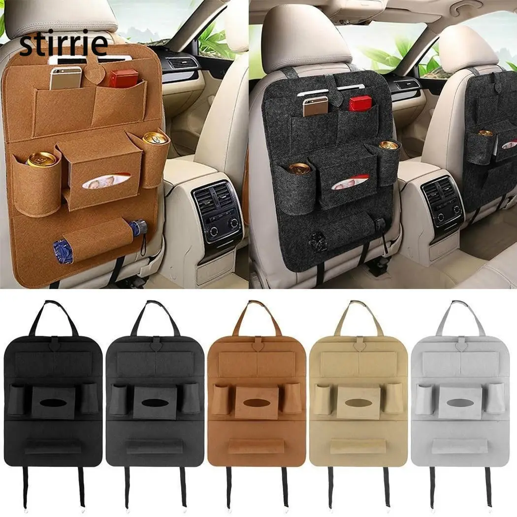 

Женская сумка для хранения со складным подносом, держатель для планшета, коробка для салфеток, чехол для заднего сиденья автомобиля, защитн...