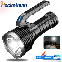 ultra bright cobled flashlight 4 modes usb rechargeable waterproof torch handheld portable work light outdoor night camping