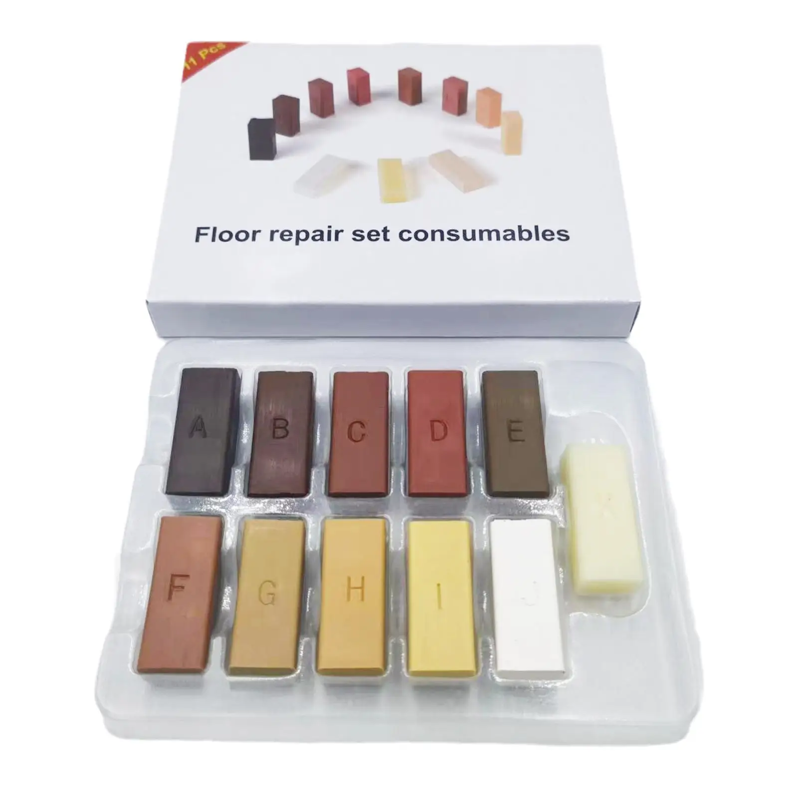 

DIY Manual Floor Furniture Repair Kit Woodworking Tools Wax System Floor Worktop Sturdy Casing Chips Scratches Mending Tool Set