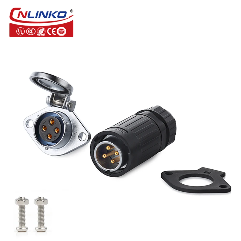 

CNLINKO YA20 Waterproof Connector M20 2 3 4 5 7 9 12 Pin IP67 Power Signal Connector Outdoor Lighting Connector