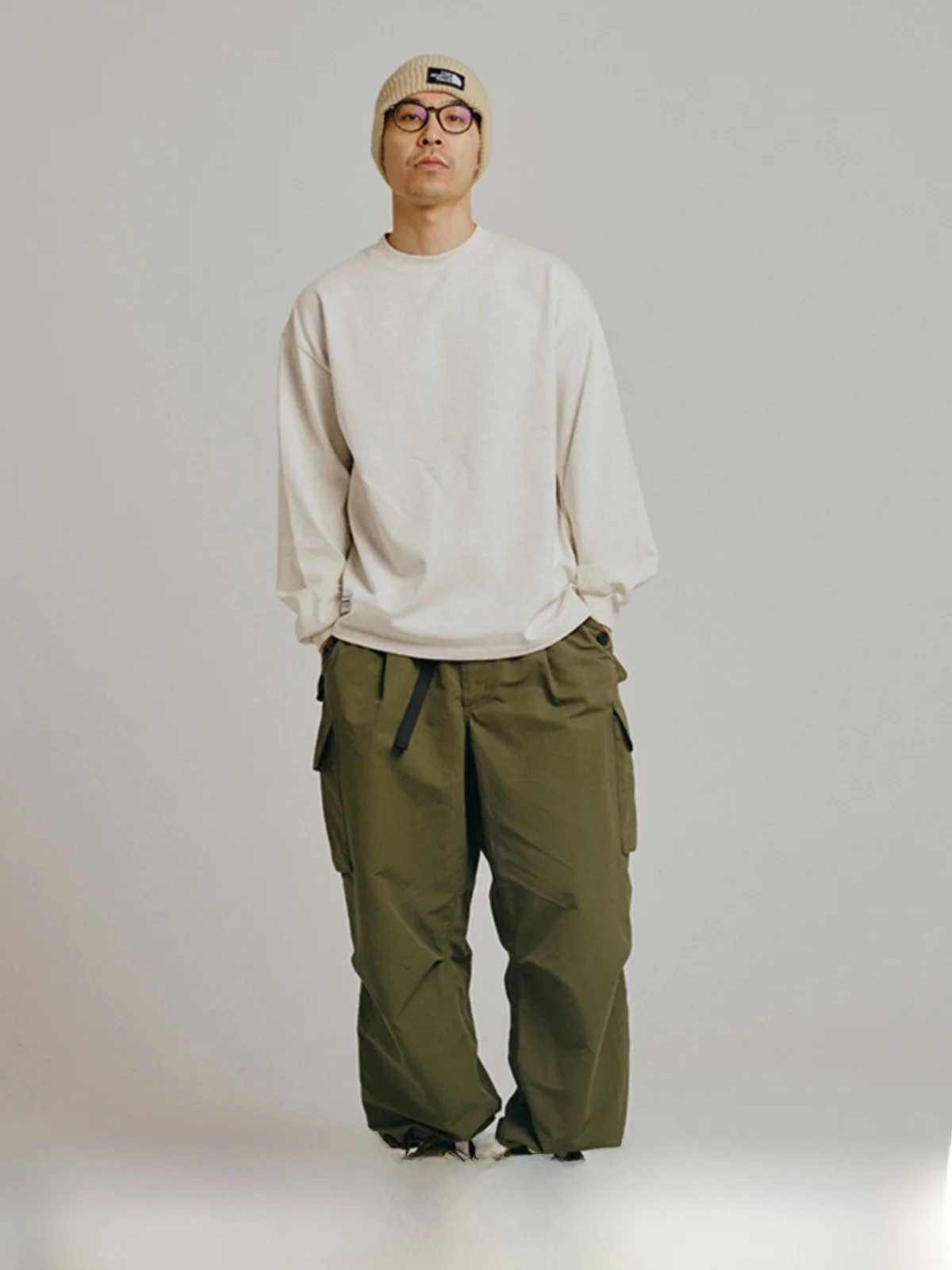 Тяжелая трикотажная футболка из чистого хлопка с длинными рукавами и двойной