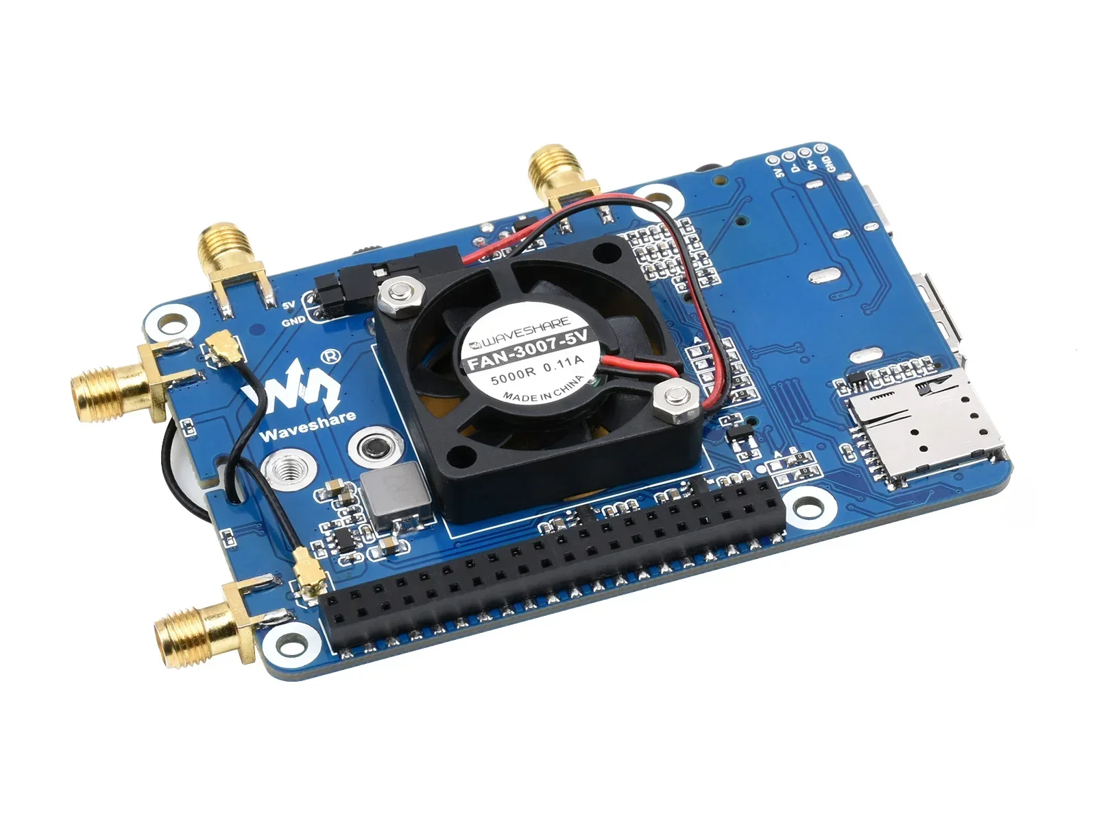 Фото z Для SIM8202G-M2 5G HAT (B), для Raspberry Pi, Snapdragon X55, четырехъядерные антенны 5G NSA, многодиапазонный, совместимость с 5G/4G/3G №1