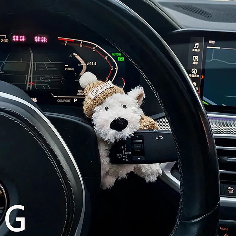 

Выключатель поворота автомобильного стеклоочистителя, украшение для руля, ручное украшение, милый бант, собака, украшение интерьера автомобиля, подарок