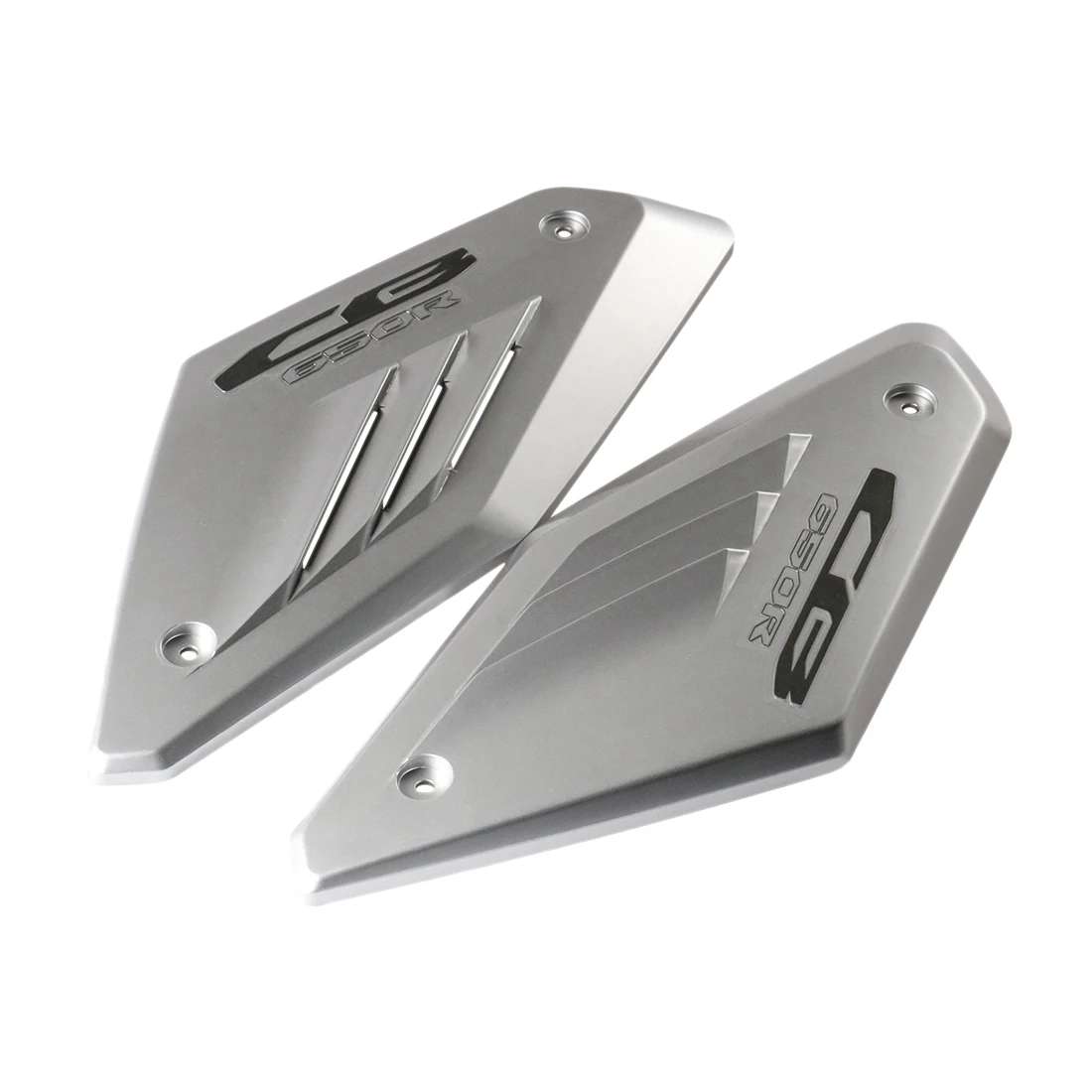 

Gloss Silver Motorcycle Frame Side Panel Guard Cover Shell Intake Pipe Protector for Honda CB650R 2019 2020 2021
