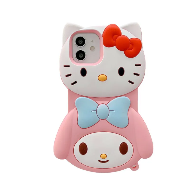 

My melody cute cartoon iphone13 mobile phone case apple 12 mobile phone case Melody silicone soft shell kawaii phone case