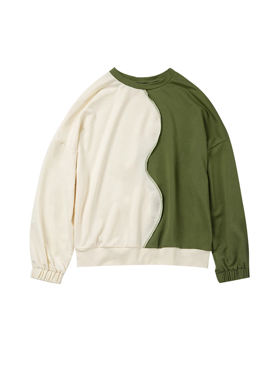 

Женский свитшот с длинным рукавом и круглым вырезом