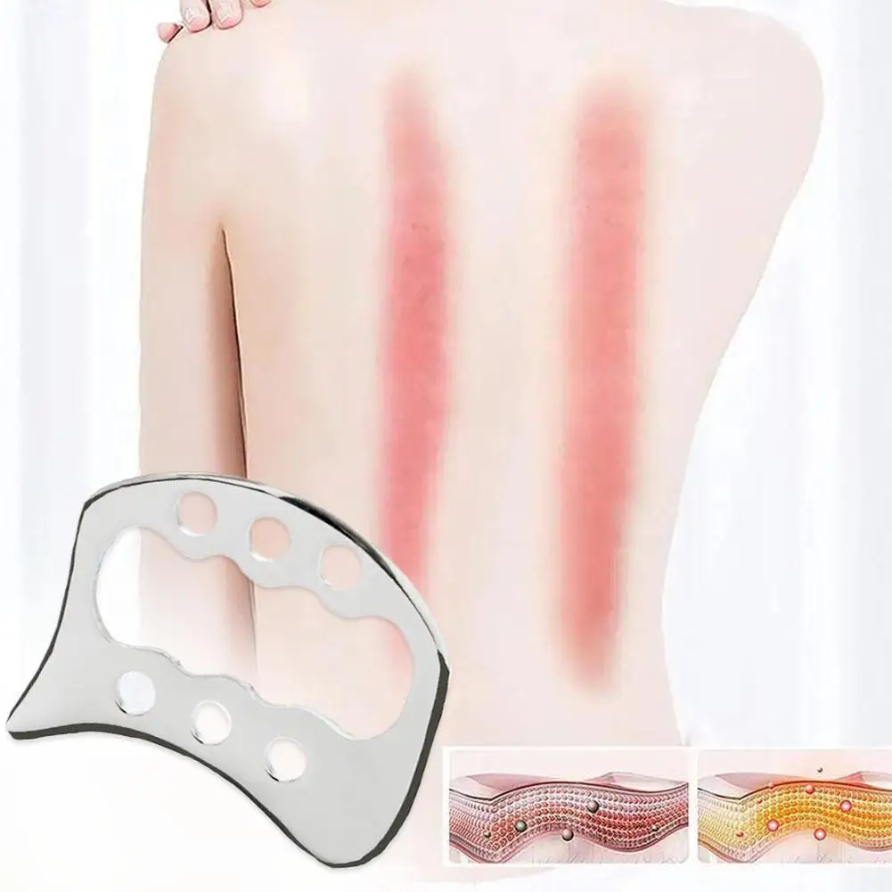 Roestvrijstalen Gua Sha Schrapen Massage Tool для Rug Benen Armen Schraper против целлюлита Spiermassage Ontspanning