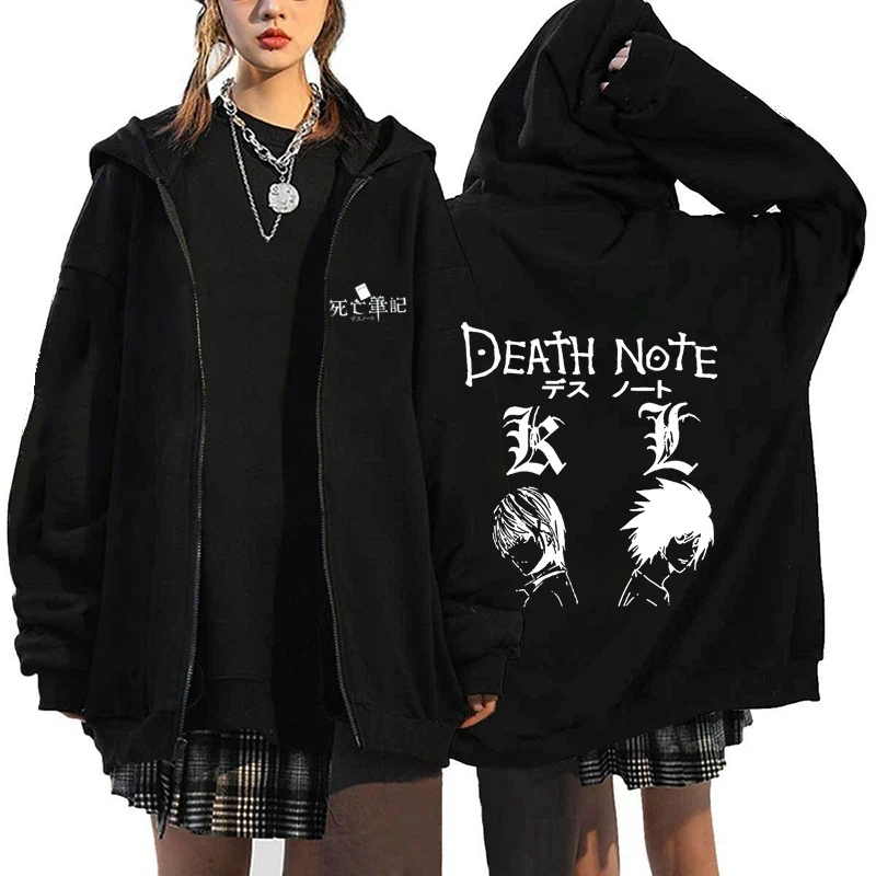

Street zipper hoodie Death Note sold directly to Harajuku Undefined Casual Fashion Death Note Uniex Oversize Women's Hoodie