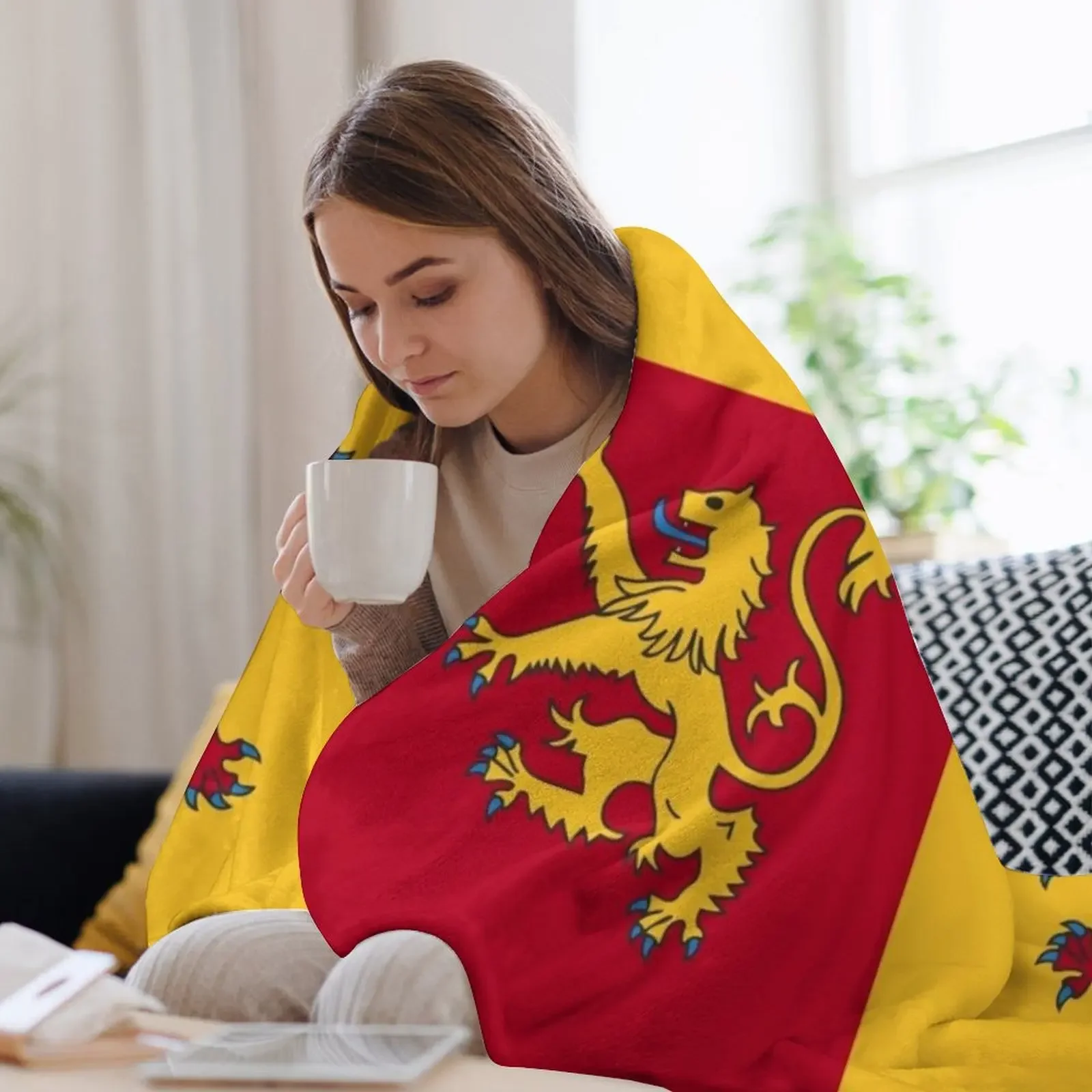 Фото Плед Owain Glyndwr, мягкий однотонный плед для дивана и кровати №3