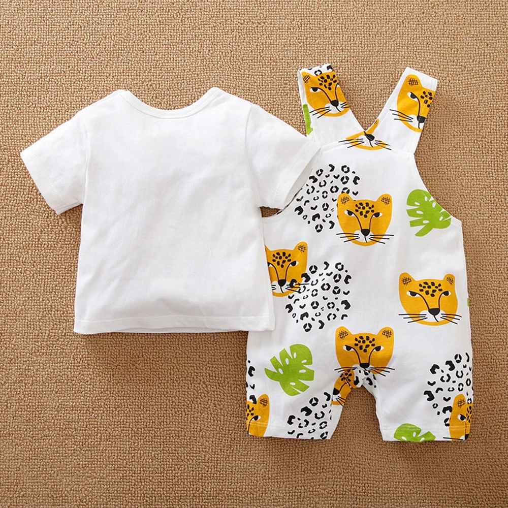 2 шт. детский летний комбинезон с принтом в виде животных |
