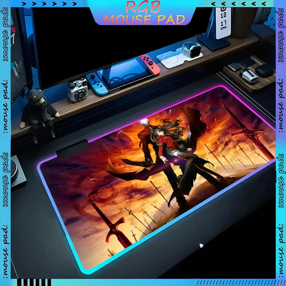 Коврик для мыши Rin Tohsaka с RGB-подсветкой аксессуары ПК