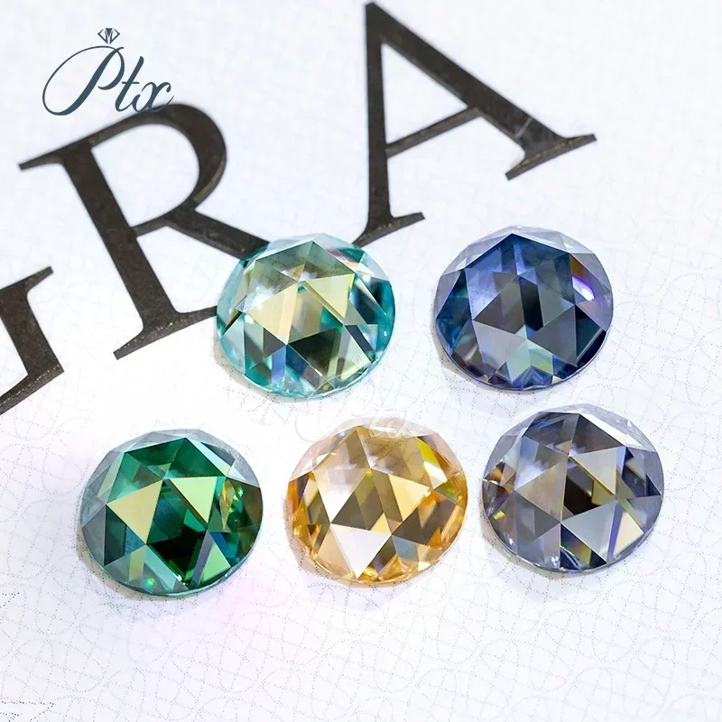 Лидер продаж круглый многоцветный муассанит VVS1 с плоским дном от 3 до 11 мм