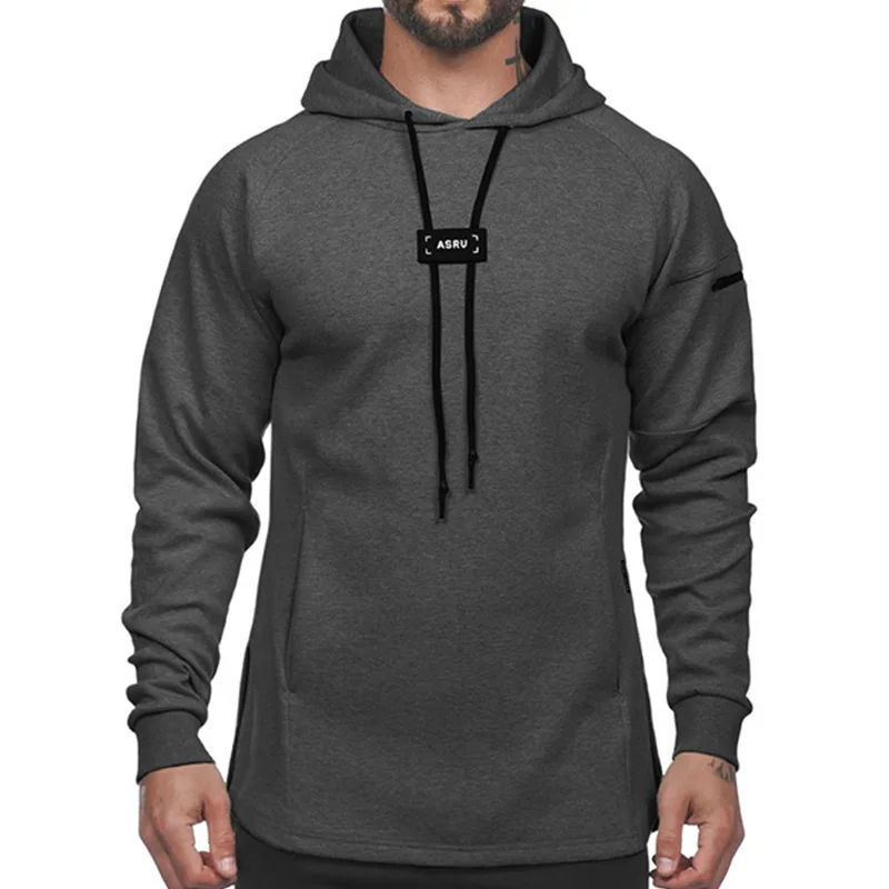 

Autumn sweater men's fashion brand Slim pullover hoodie youth solid color trend long-sleeved shirt hooded jacket