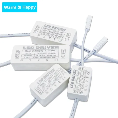 Светодиодный драйвер 220 В 3 Вт 5 Вт 7 Вт 12 Вт 18 Вт 20 Вт 25 Вт 36 Вт Светодиодный трансформатор Привод постоянного тока Аксессуары для питания 250 мА 300 мА