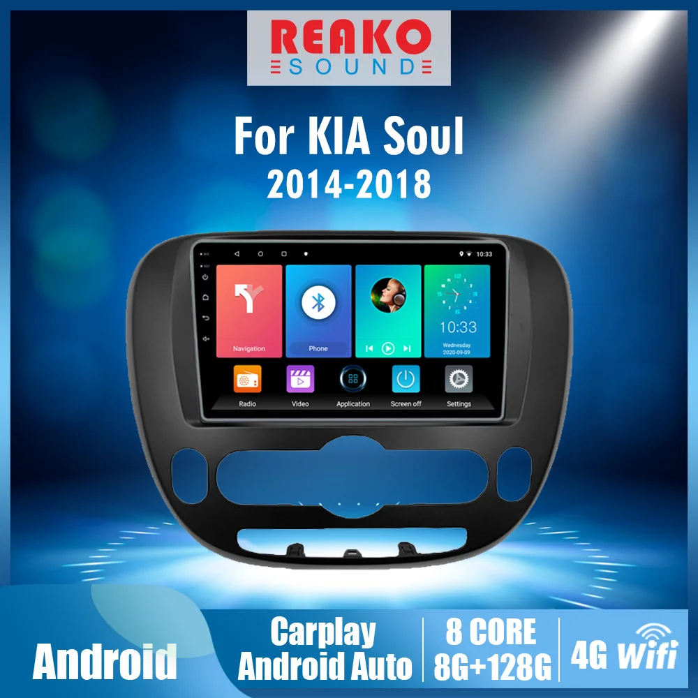 

2 Din 4G Carplay Car Radio Android Car Autoradio For KIA Soul 2014-2018 Multimedia Player GPS Navigation WIFI