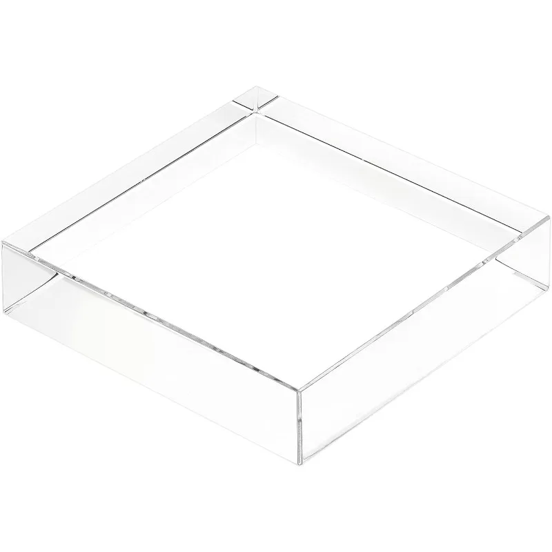 K9 Полированный Прозрачный Блок Дисплея 4x4x1 Квадратная Стеклянная Подставка Для