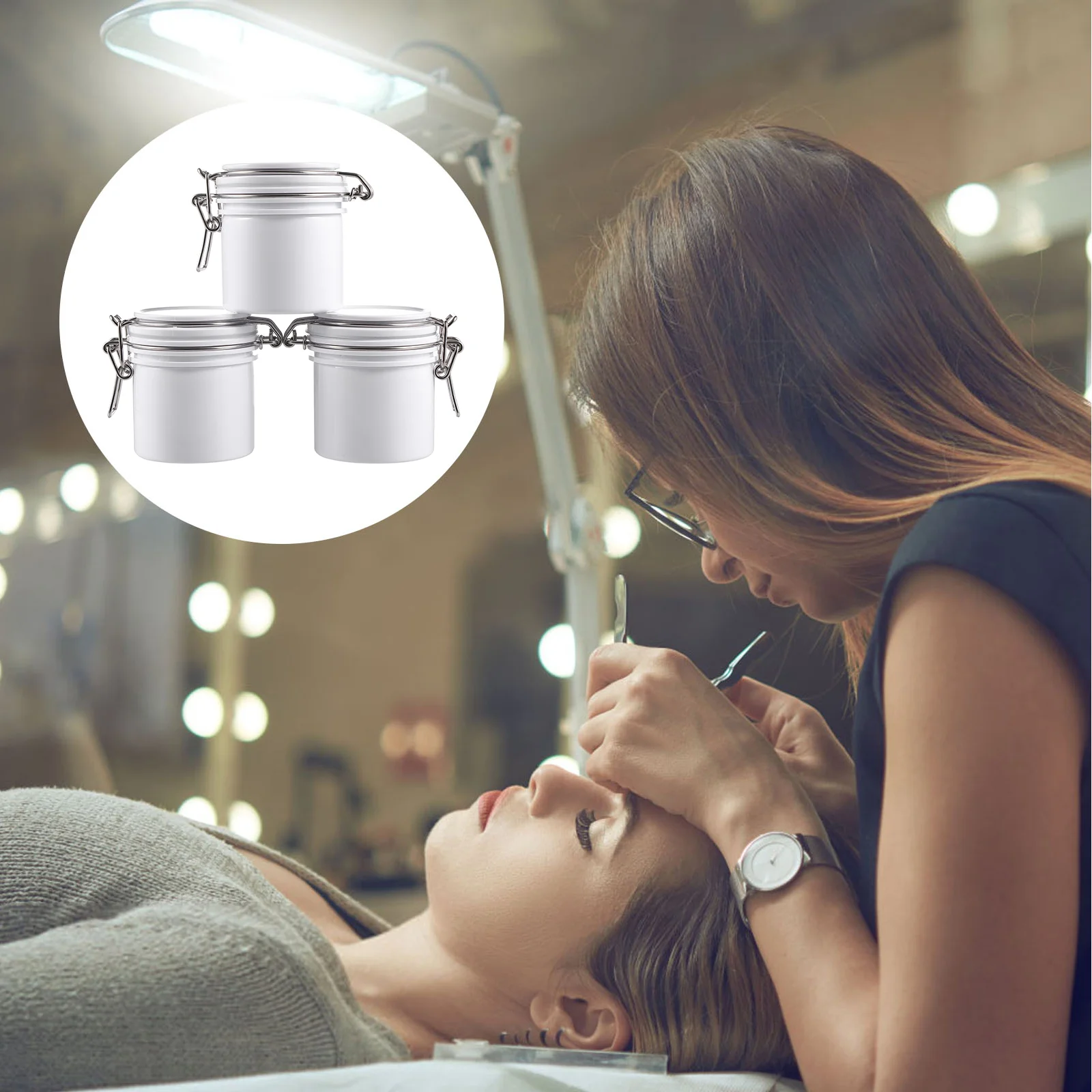 

Органайзер для ресниц, контейнер для хранения клея, герметичный, 3 шт.