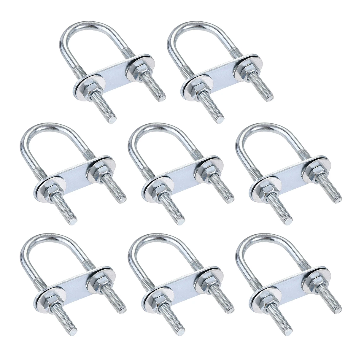 Uxcell 8 комплектов M6 U-Bolt стальные круглые U-образные трубы зажимы крепежи с