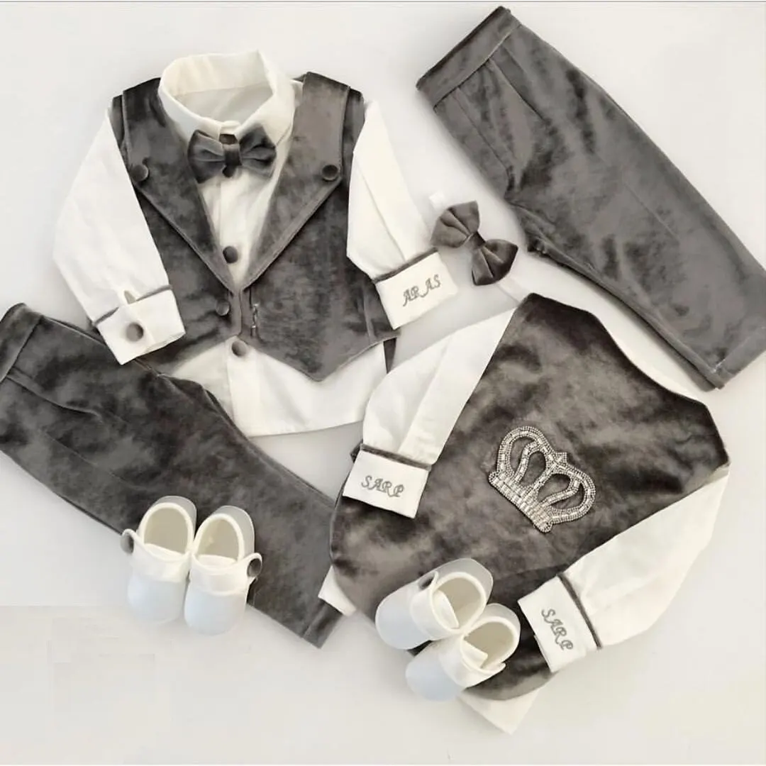 5-Pcs Boy Baby Set Clothing Personalized Outfit Custom Baby Clothes Winter Spring