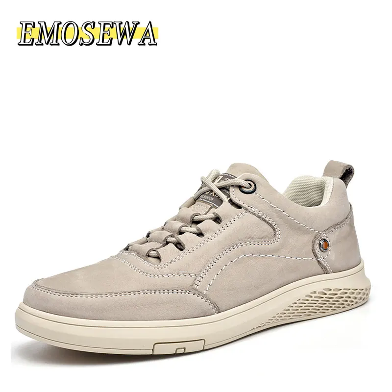 

Genuine Leather Men Shoes fashion Loafers Breathable Autumn lace up High Quality Casual Shoes Men Outdoor Sneakers shoes Zapatos