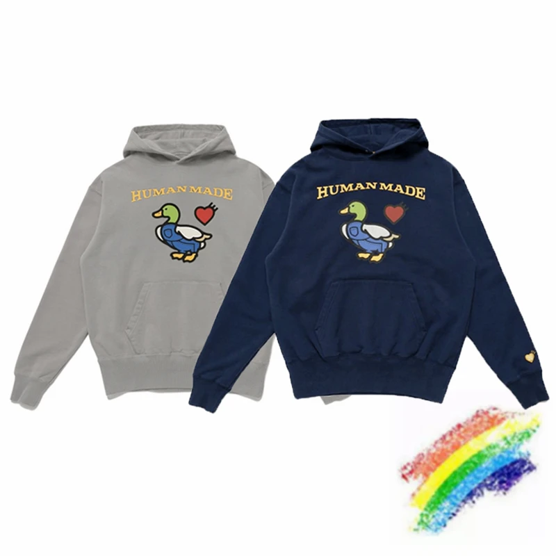 

Human Made Denim Strap Duck Print Hoodie Men Women 1:1 Best Quality Sweatshirts Human Made Pullovers