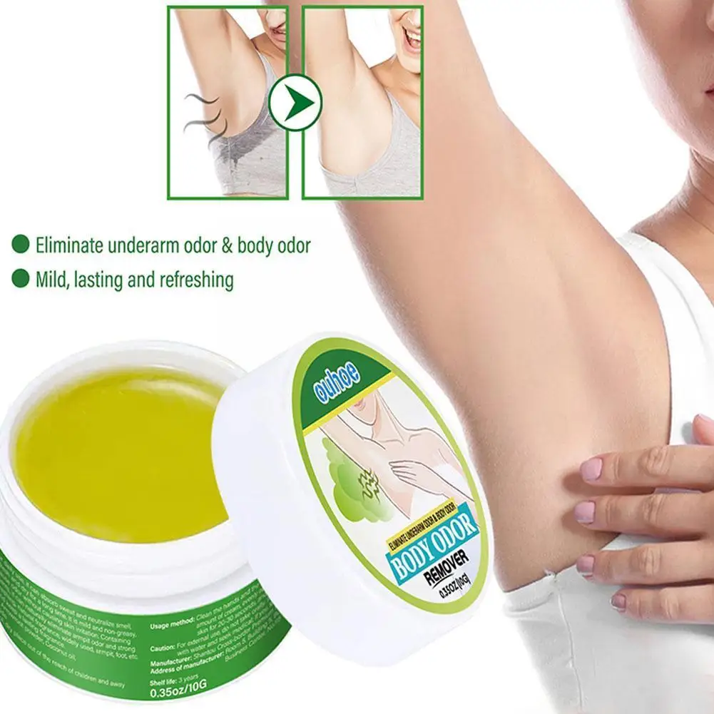 

10g Odor Removal Cream Underarm Antiperspirant Deodorant Body Bad Remove Body Odor Foot Eliminate Smell Refreshing Odor K0Y2