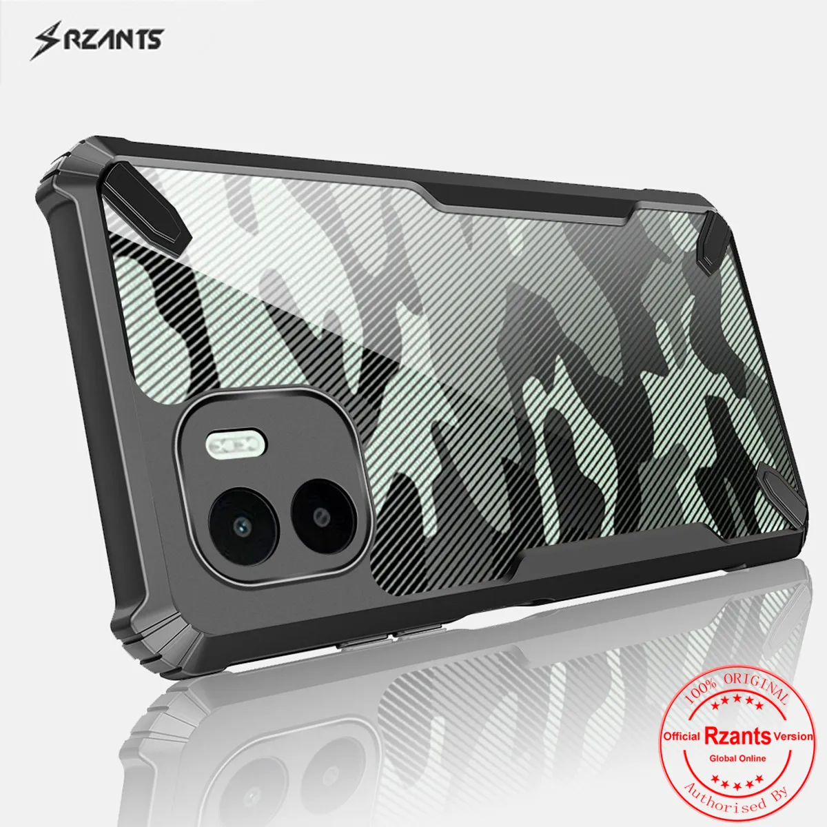 

Rzants For Xiaomi Redmi A1 4G A1 Plus Case [Camouflage Bull] Cover Shockproof Camera Protection Slim Phone Shell