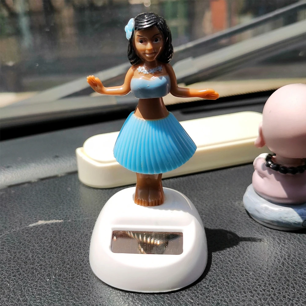 Car Ornament Automobiles Decoration Dancing Hula Girl Swinging Bobble Toy Gifts Auto Interior Home Decor Solar Girls Accessories