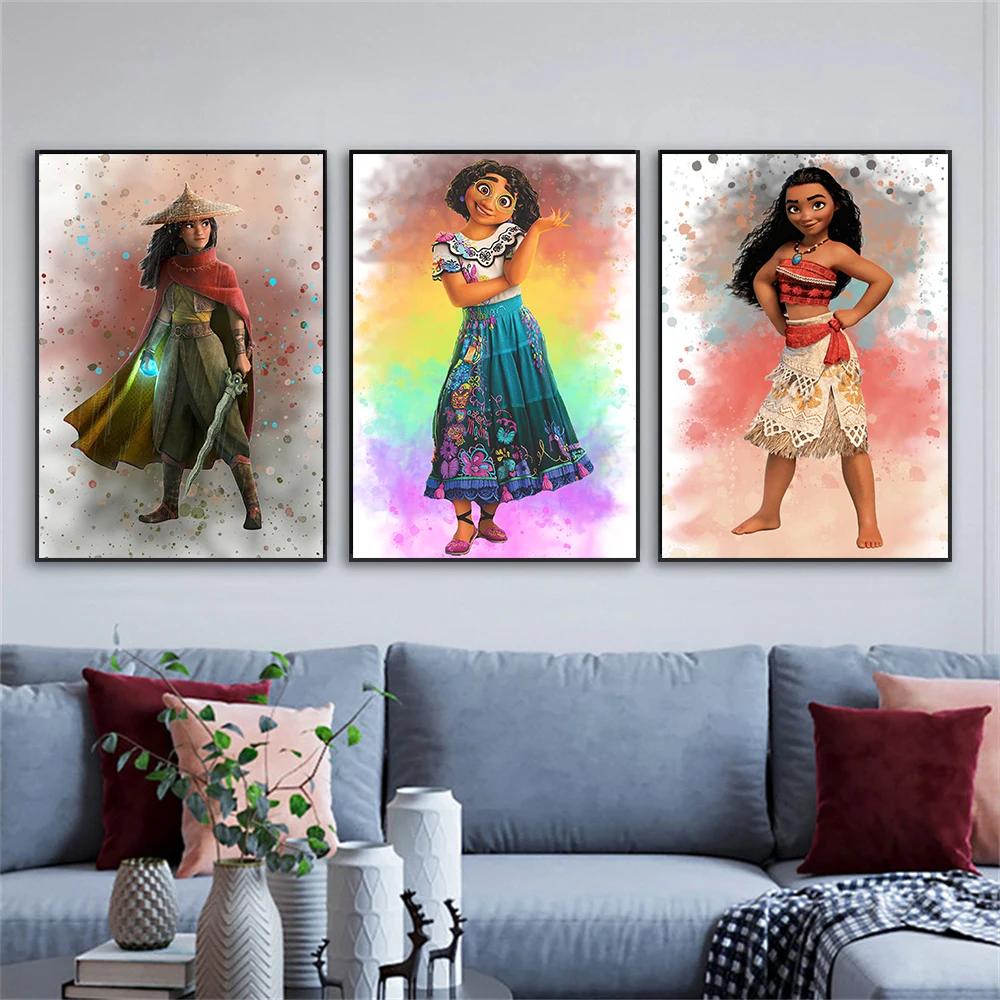 Студийный плакат с изображением принцессы и последнего дракона