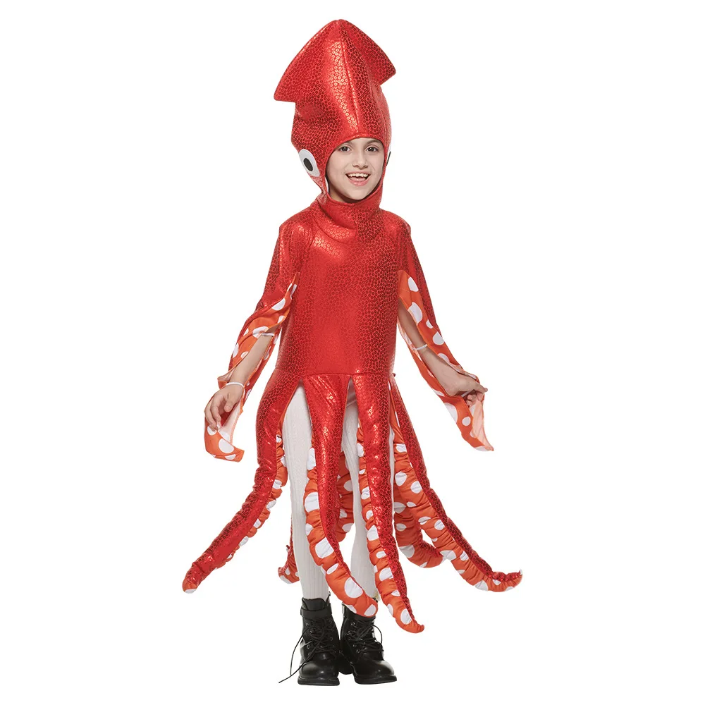 

New Children's Costume Cuttlefish Creature Cute One-piece School Party Fun Costume