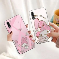 cartoon rabbit sanrio my melody phone case tempered glass for huawei p30 p20 p10 lite honor 7a 8x 9 10 mate 20 pro