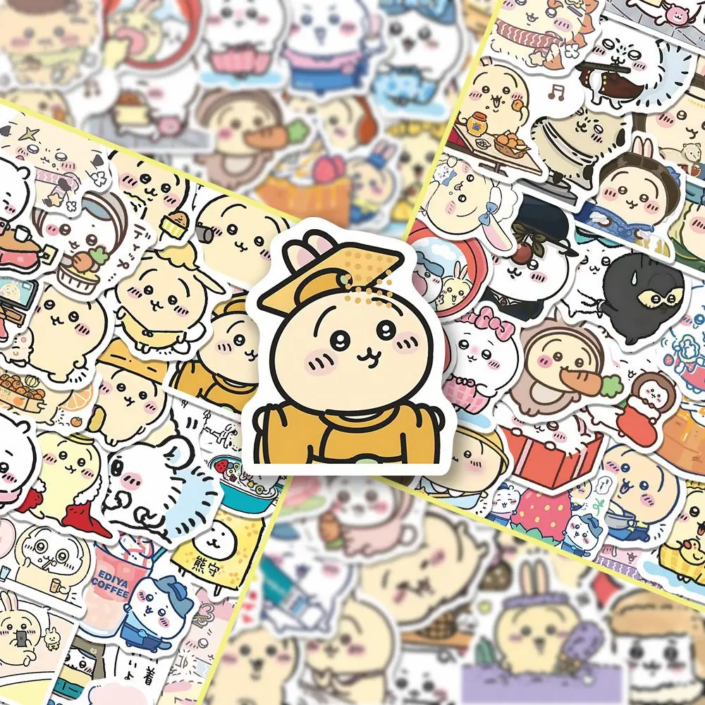 10/62/124 шт. милые наклейки Chiikawa мультяшный скрапбукинг чехол для телефона наклейка