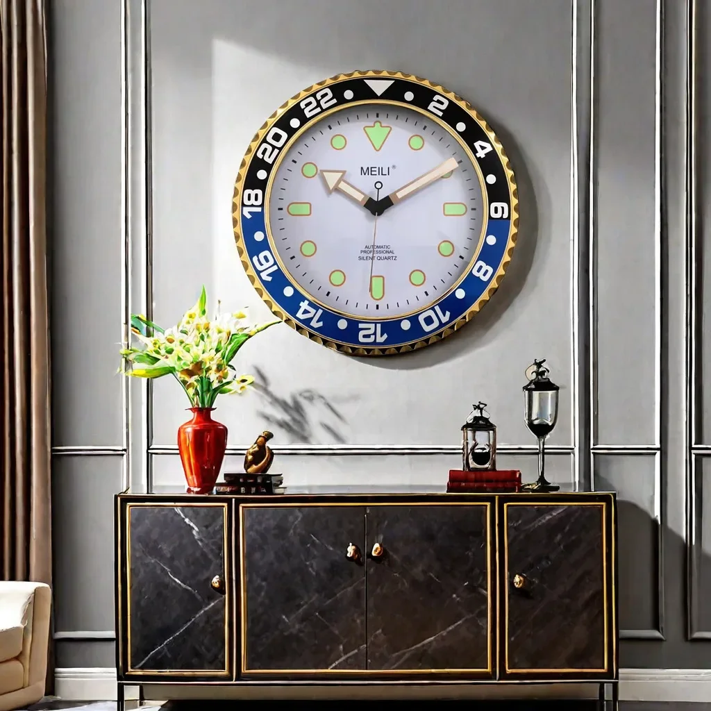 2024 новые настенные часы современный дизайн бесшумная кварцевая игла роскошные