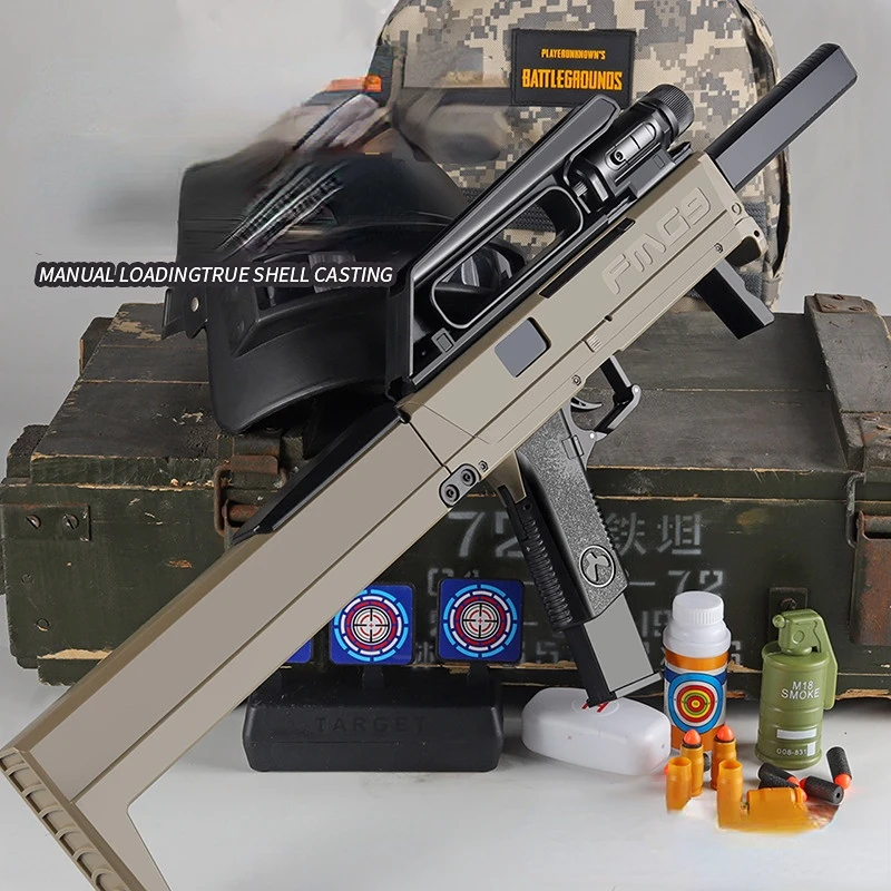 

Toy Guns Like The Real FMG9 Folding Shell-throwing Submachine Softball Gun Manual Loading A Key Deformation Outdoor Boys Toy Gun
