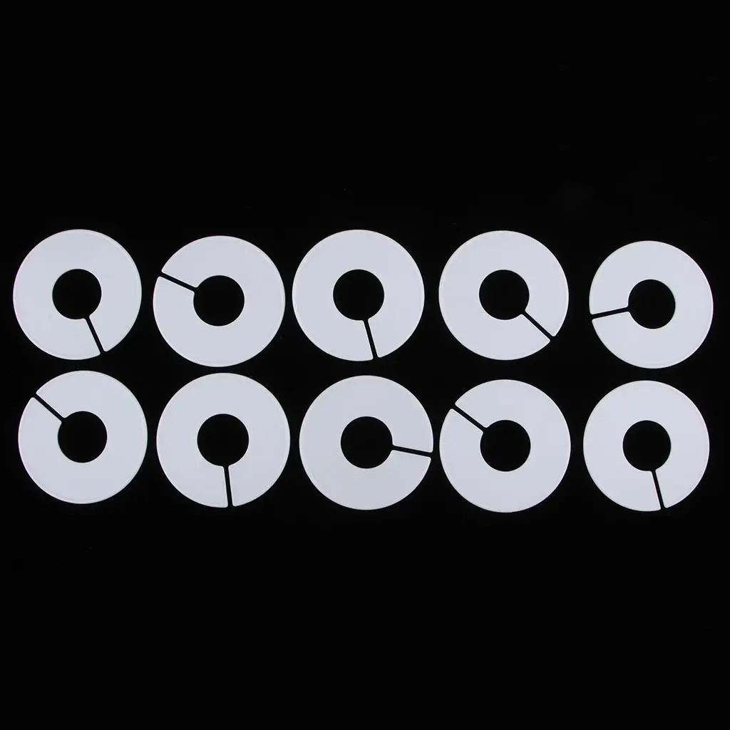 

10Pack 10pcs Clothing Rack Size Dividers Wardrobe Round Dividers White