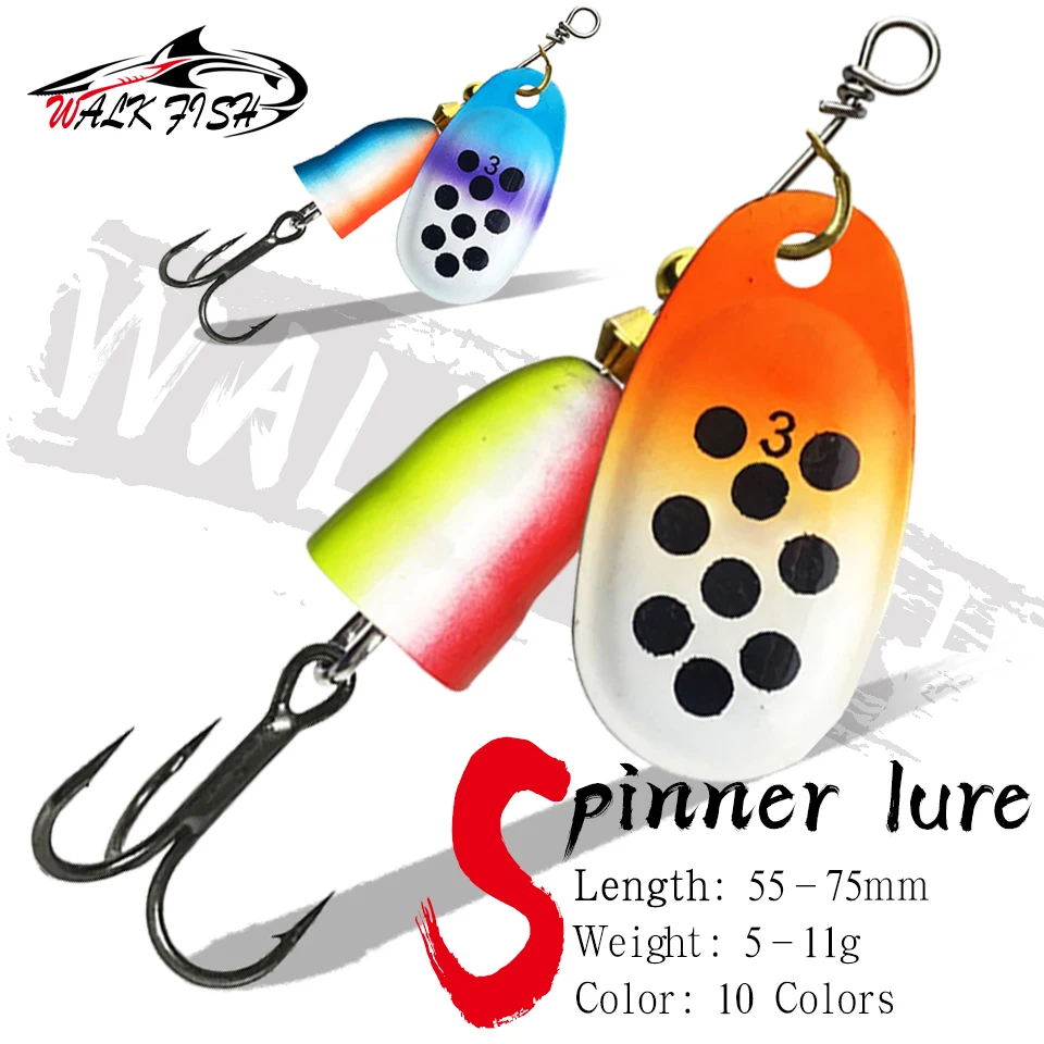 WALK FISH Высокое качество 5 г 6 8 9 11 металлическая рыболовная приманка 1 # -5 Спиннерная