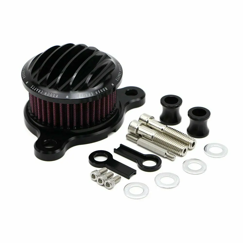 Motorcycle Air Filter CNC Air Cleaner Intake System for Harley Sportster Iron 883 XL883 XL1200 48 72 Forty Eight 1991-2021 Black