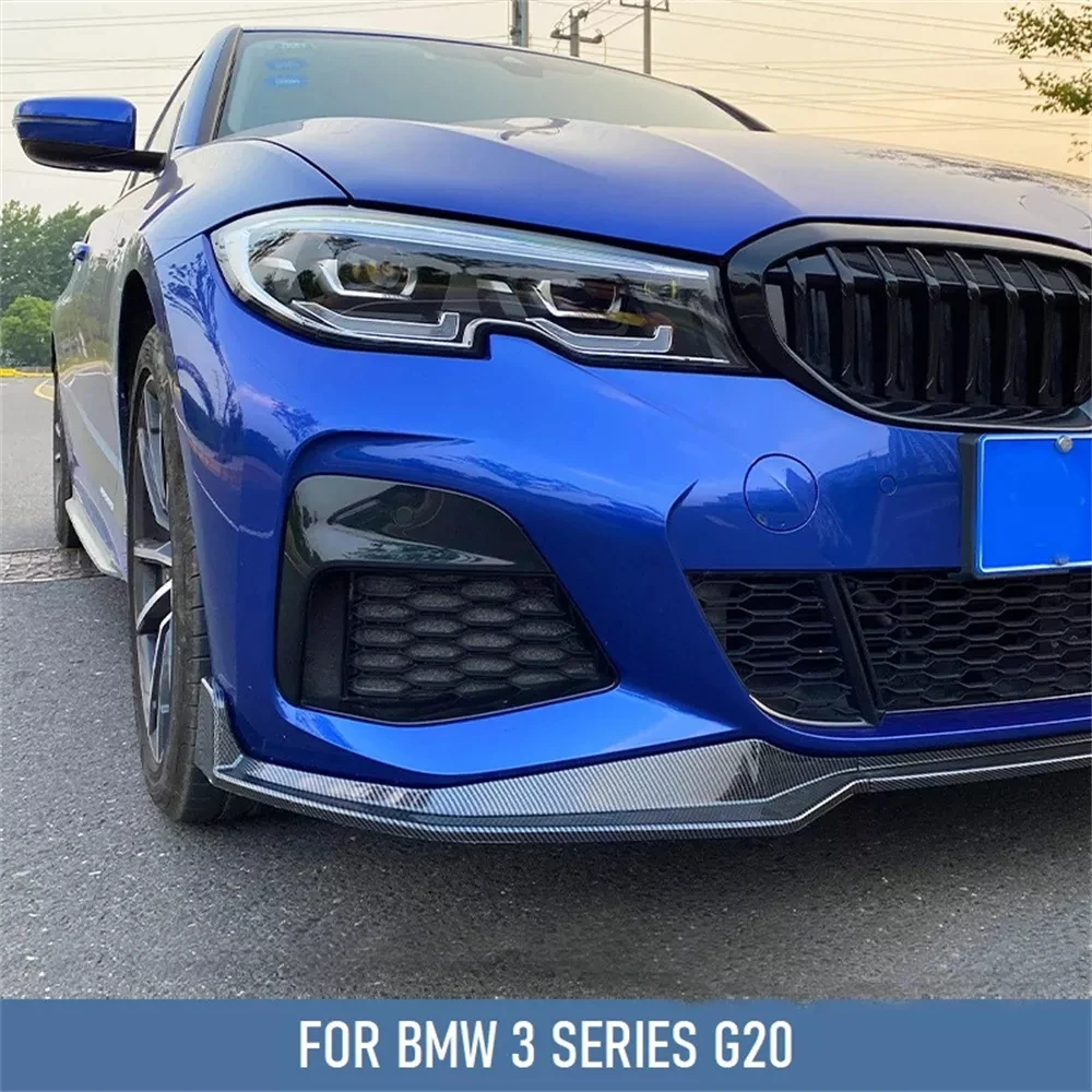 M Pack MP Style Front Bumper Splitter Lip Spoiler Diffuser Guard Body Kit Cover For BMW 3 Series G20 320i 330i Tuning  2019-2022