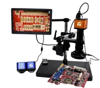 1080p hdmi usb industrial microscope camera 18x 200x c mount lens mobile phone board repair pcb inspection lab application