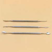 3pcsset dental wax scoop sculpting knife stainless steel double sided clay carving knife dentist tools dental pick wax tool